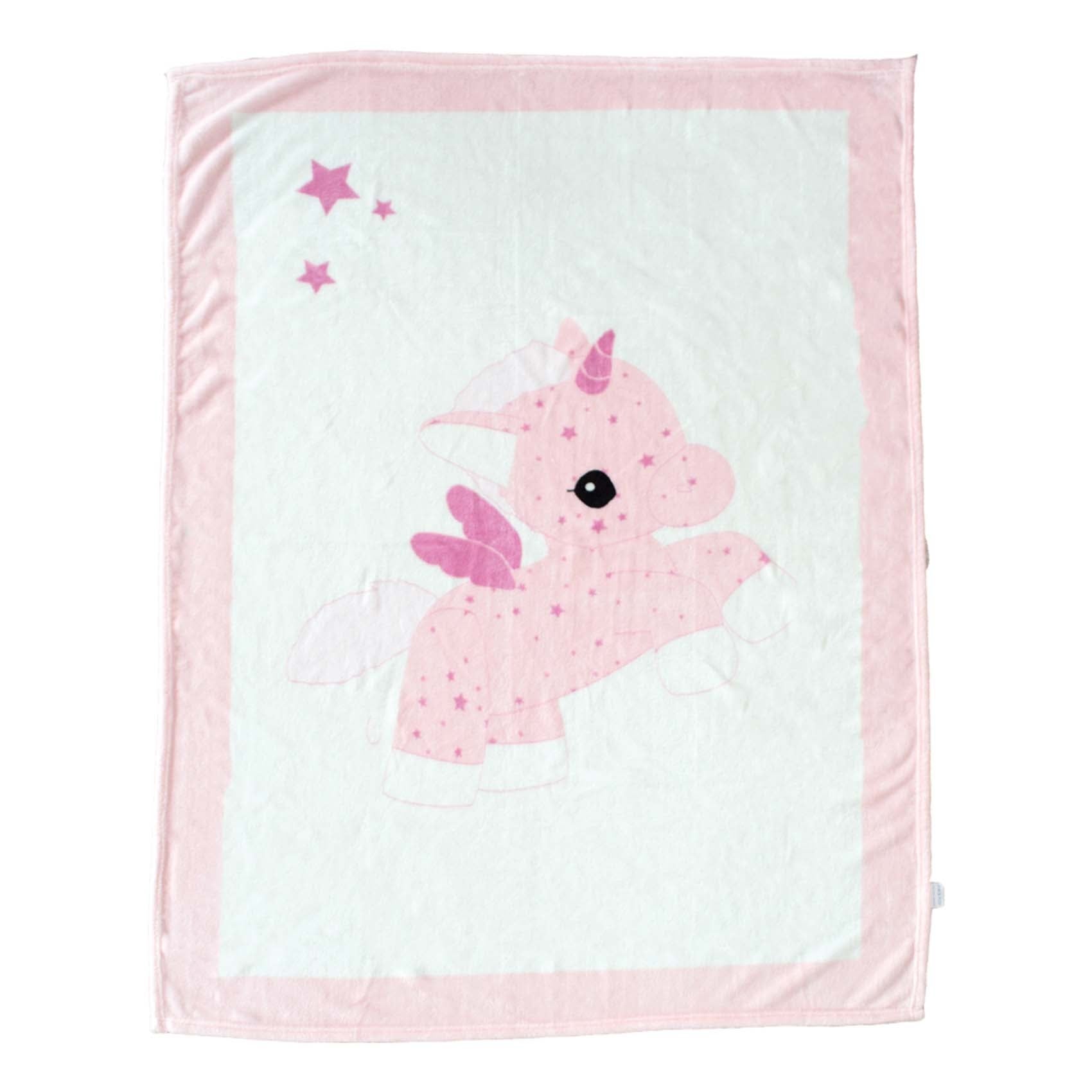 Couverture Bébé Duffi Baby 80x110 Cm - 100% Polyester, Imprimé étoiles, Grise, Douce Et Chaude
