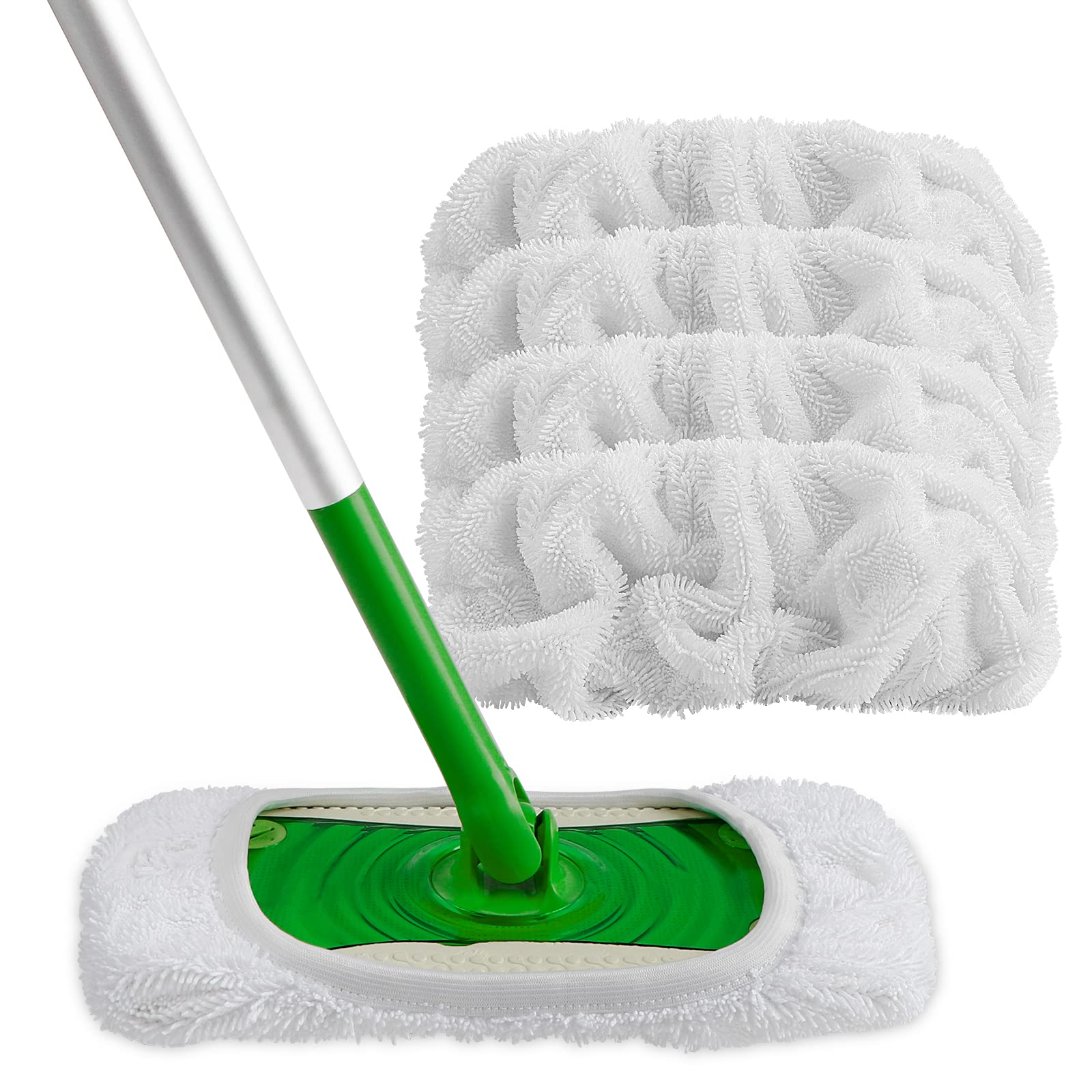 Zestaw wkładów do mopa z mikrofibry wielokrotnego użytku kompatybilnych ze Swiffer Sweeper Możliwość prania do użytku na mokro i sucho głowice mopa