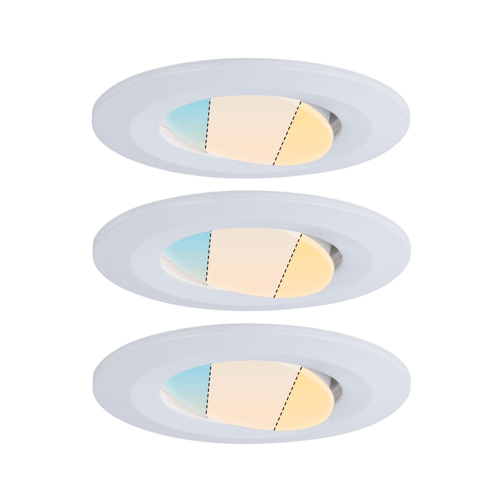 Spot encastré LED Calla Kit de base orientable IP65 rond 90mm 30° 3x5W 3x400lm 230V White Switch Blanc dépoli - 2