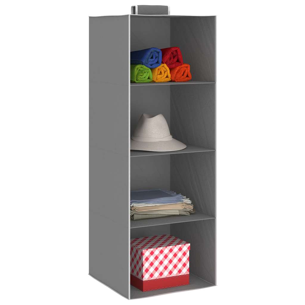 Étagères suspendues de rangement 2 pcs 4 niveaux Tissu vidaXL - 4