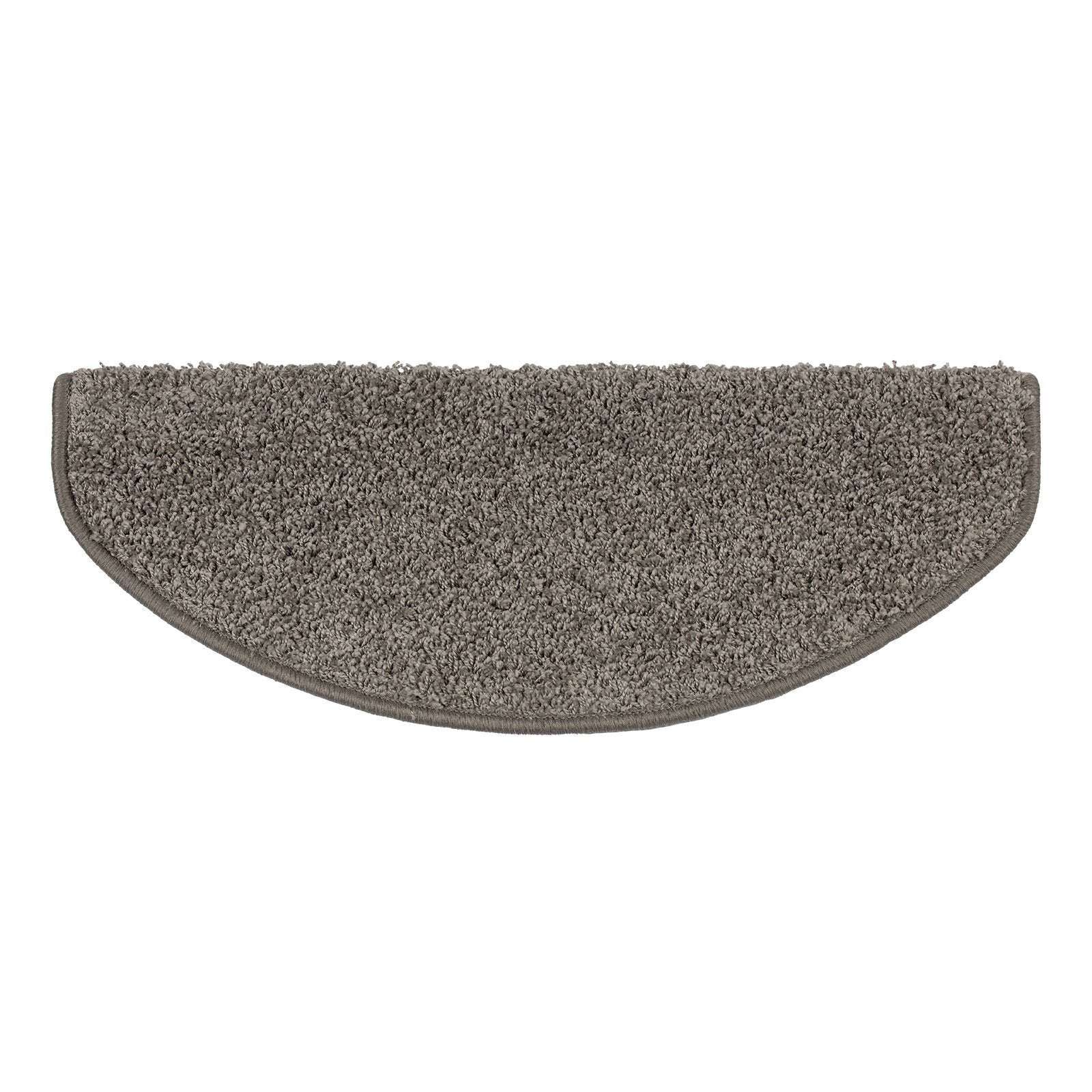 Tapis D'escalier Semi-circulaire Autocollant KARAT Geneva, 65 X 23,5 Cm, Gris Argenté - Protection Antidérapante Avec Angle En Plastique