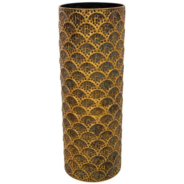 Porte-parapluie en métal doré 20 x 20 x 54 cm (hauteur)