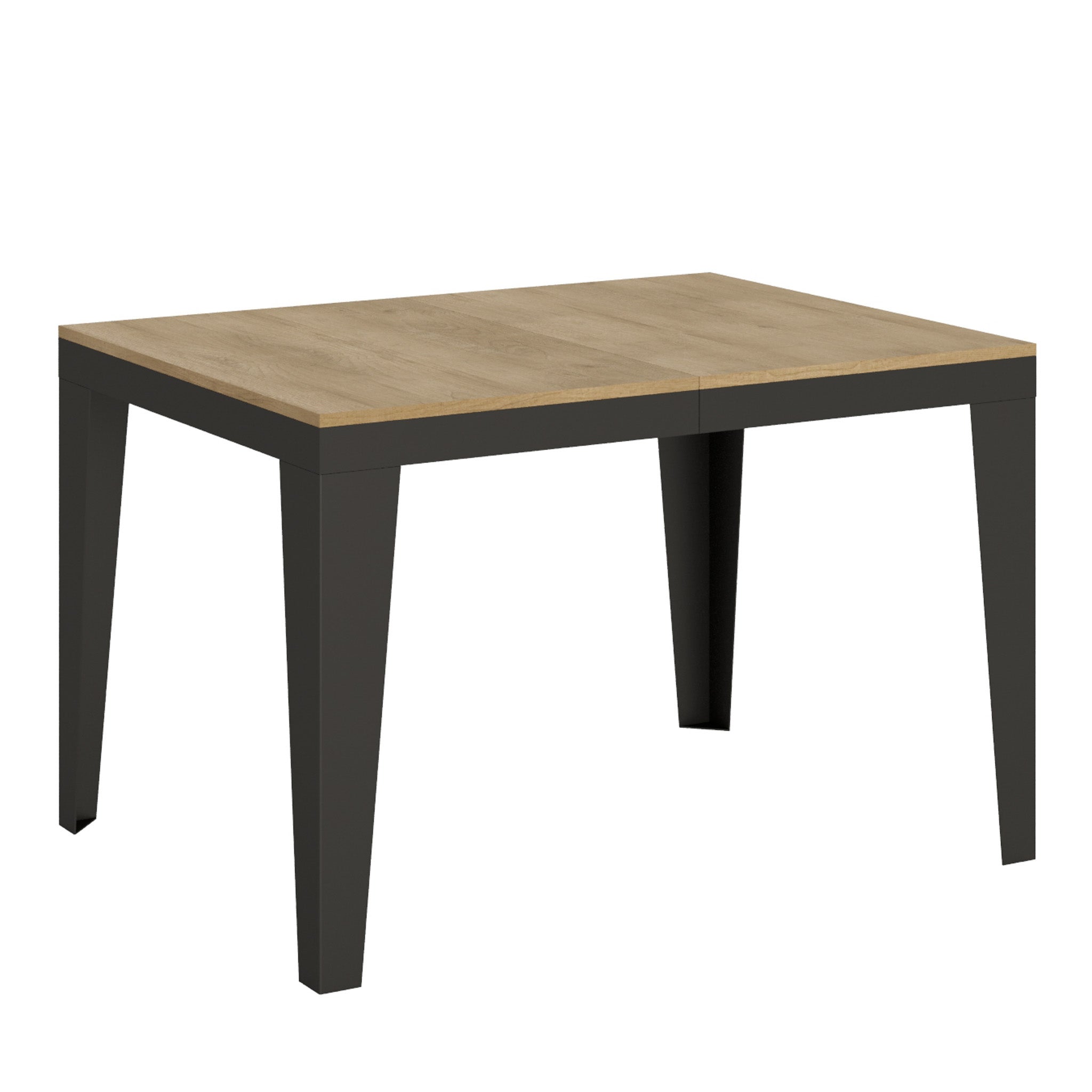 Stół rozkładany 90x120/380 cm Flame Evolution Dąb Nature rama Antracyt