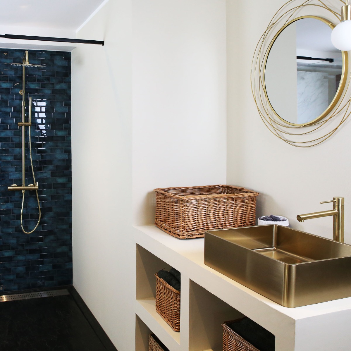 Delice II colonne de douche mécanique or brossé 300 - 5