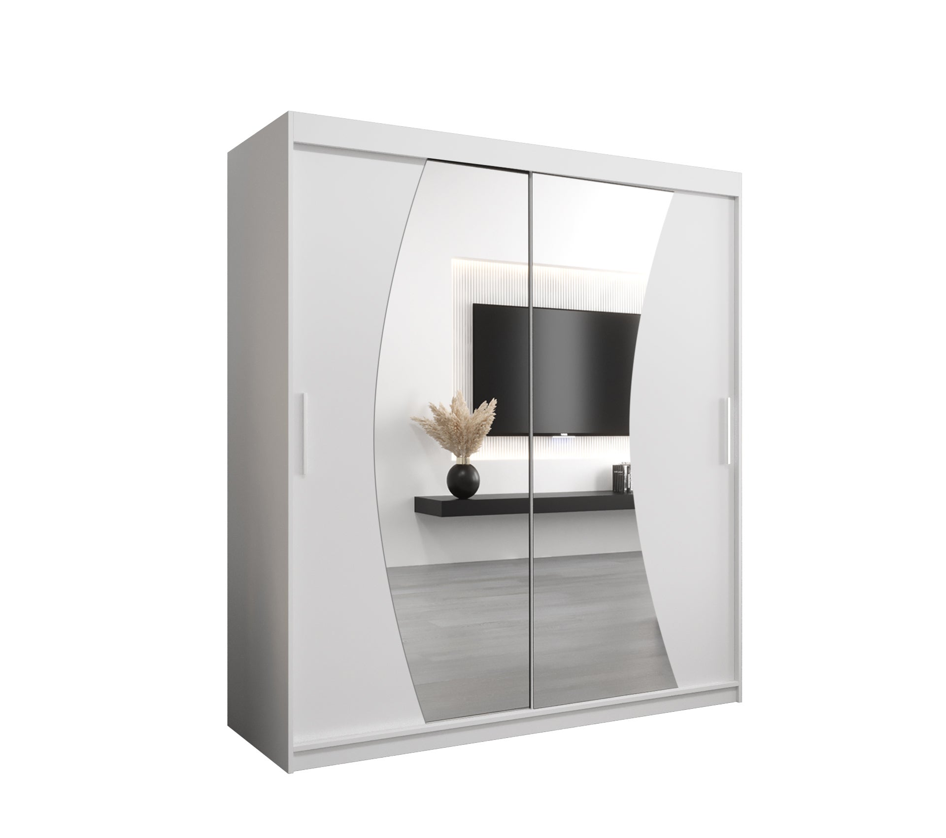 Szafa przesuwna garderoba WAVE 180 x 62 x 200 cm Biały - Abiks Meble