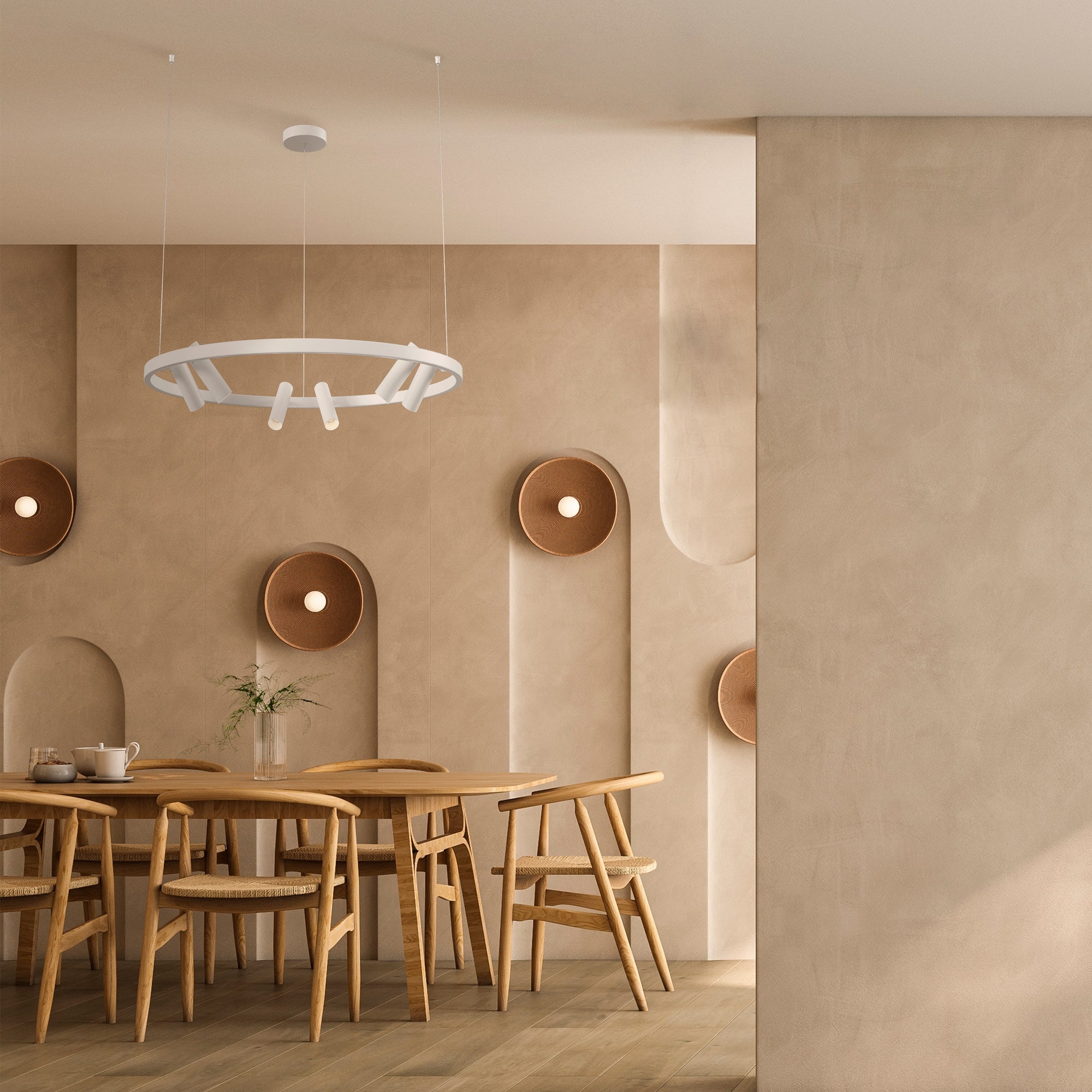 Suspension, style moderne, avec spots, structure en métal, forme ronde. La position du spot peut être réglée horizontalement et verticalement Maytoni - 5