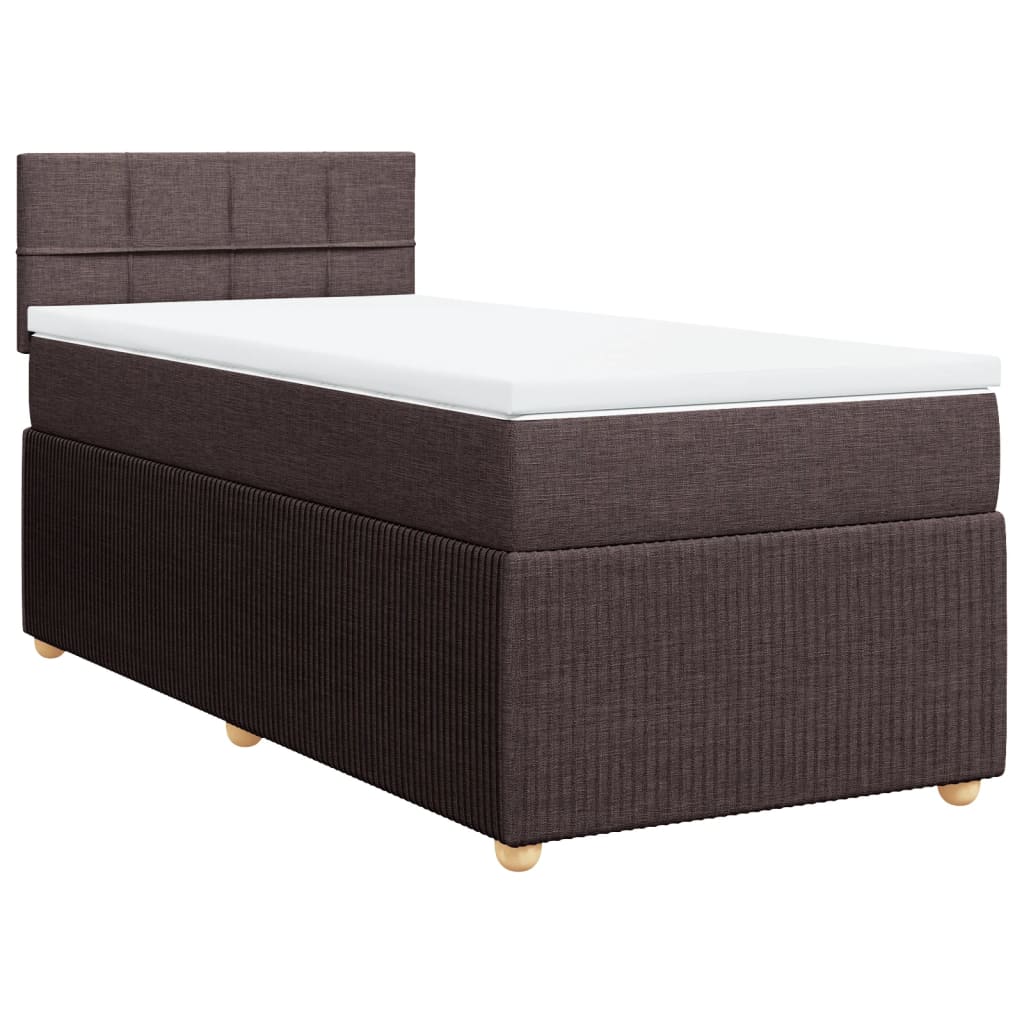 Sommier à Lattes Et Matelas 140x190 Cm - Marron Foncé - Neuf