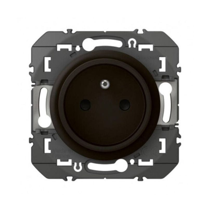 Prise de courant easyréno Dooxie Legrand - 2P+T - 16A - Noir mat ...