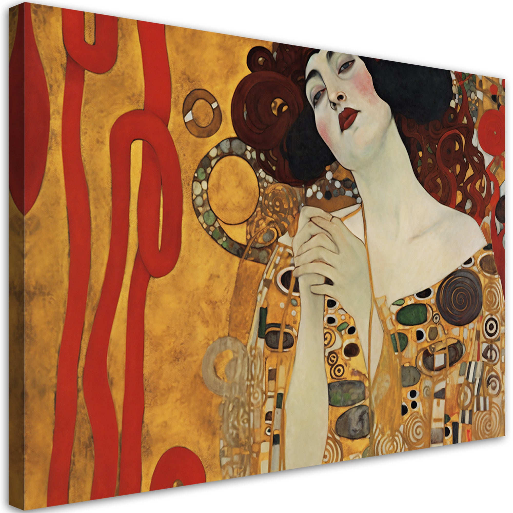 Obraz na płótnie, Piękna kobieta - G. Klimt 100x70