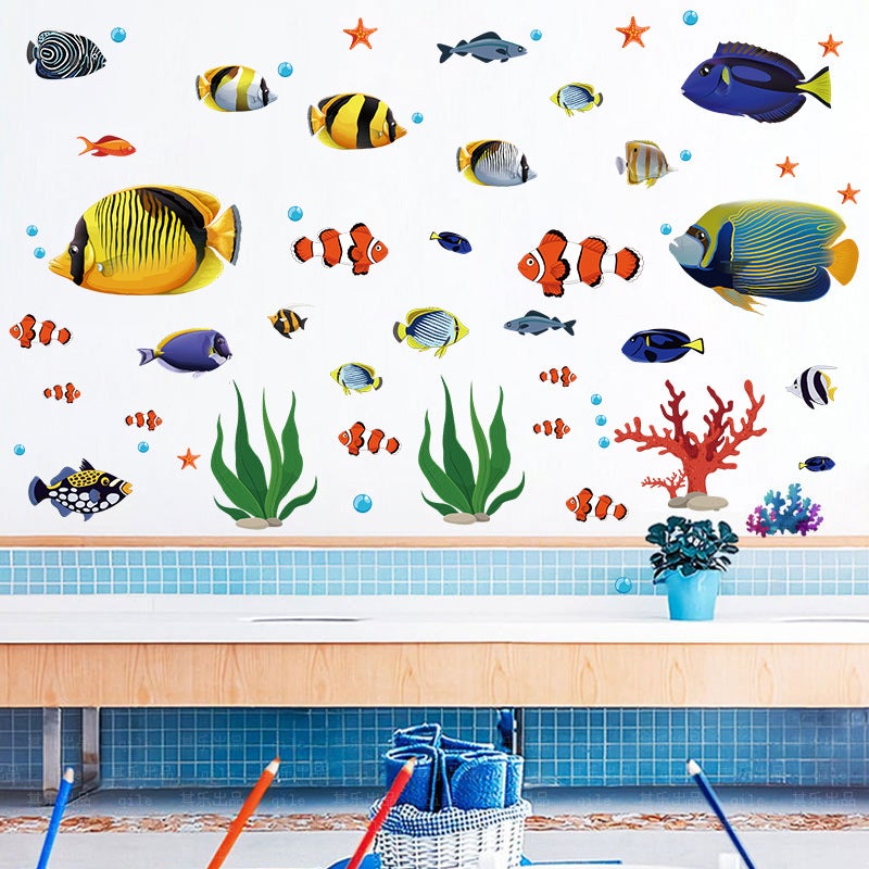 Stickers muraux Poissons tropicaux Sous la mer Bébé N | Leroy Merlin