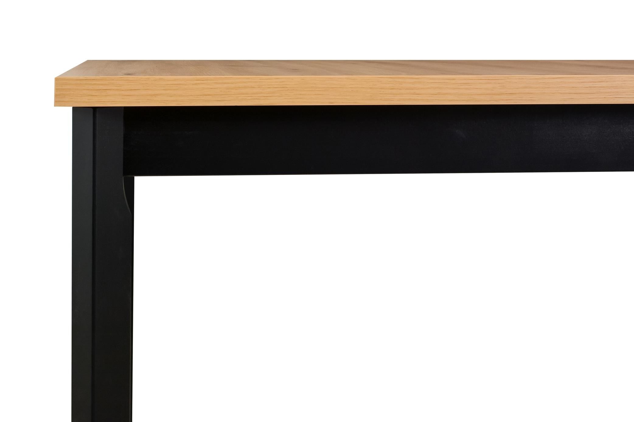 Nowoczesny rozkładany stół kuchenny Max V-P – Dąb Artisan na czarnych nogach, elegancja i funkcjonalność - 3