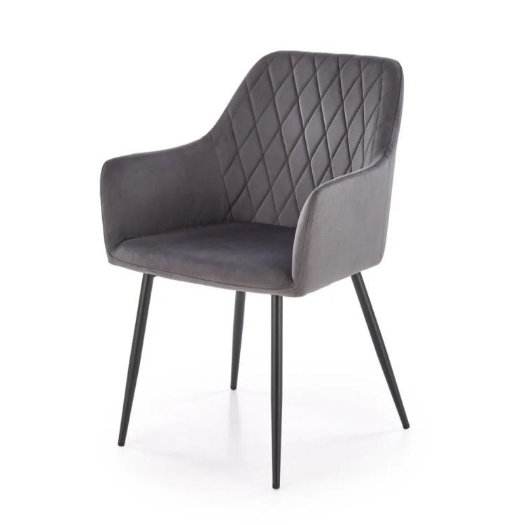 Krzesło tapicerowane K558 VELVET szare