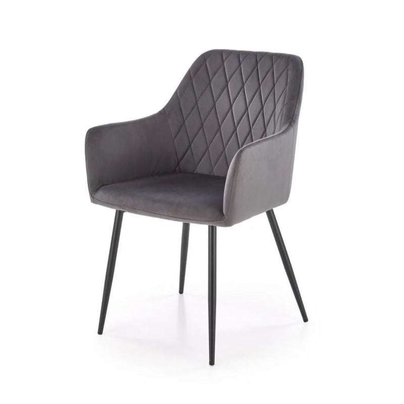 Krzesło tapicerowane K558 VELVET szare