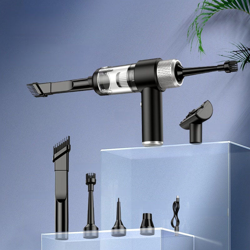 Aspirapolvere portatile, piccolo aspirapolvere, nero e argento, standard 6500PA+1 elemento filtrante - 2