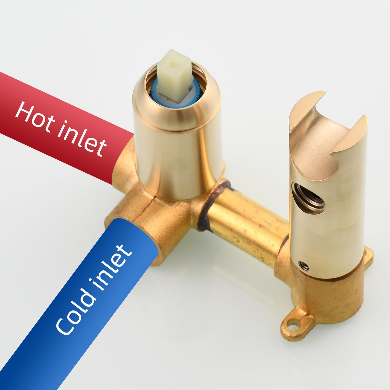 Kit Bidet Portatile in Acciaio Inossidabile, Doccetta WC con Tubo per Acqua Calda e Fredda, Set Completo Bagno, Finitura Oro Spazzolato - 7
