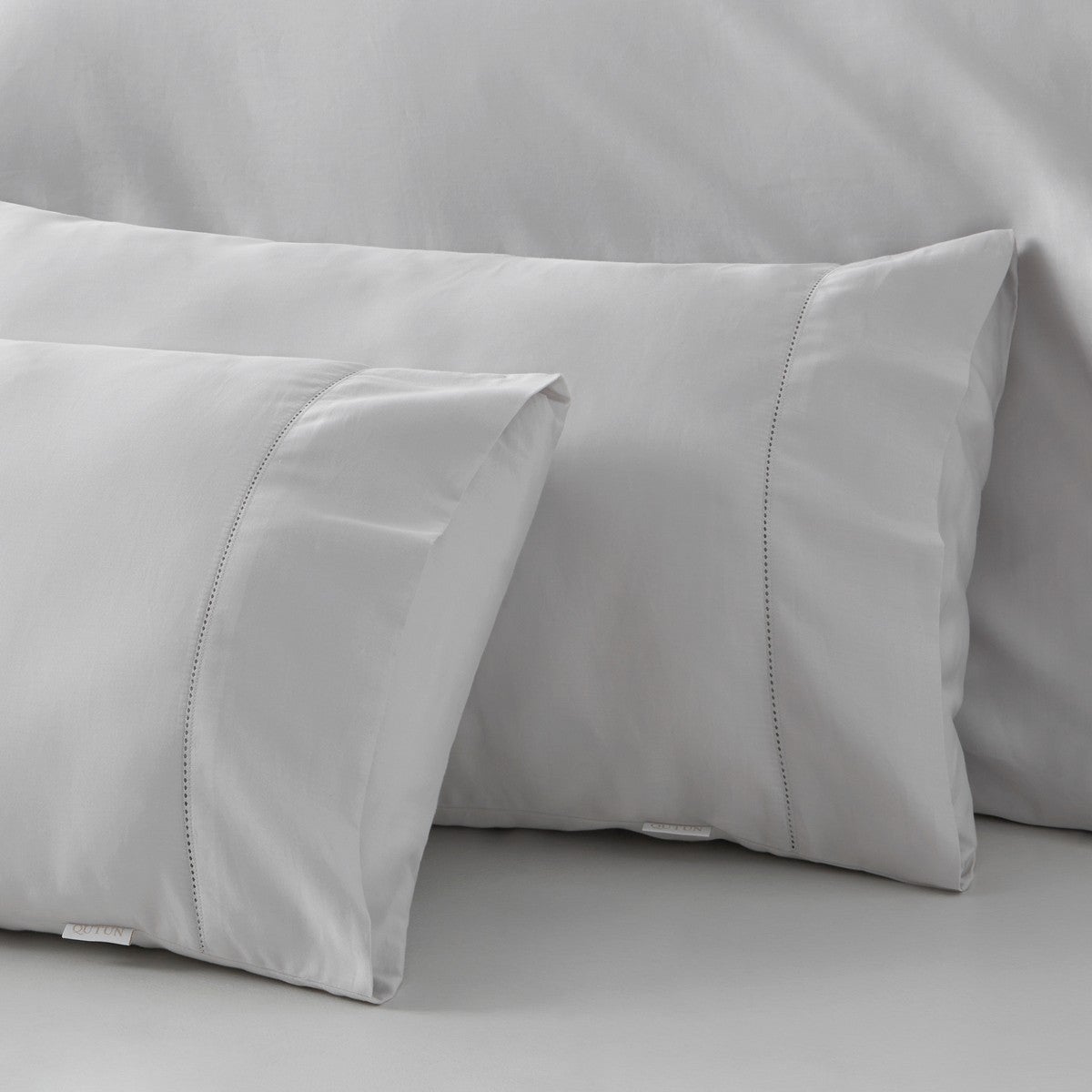 Funda almohada algodón orgánico blanco v - 45x80 cm (2 ud)
