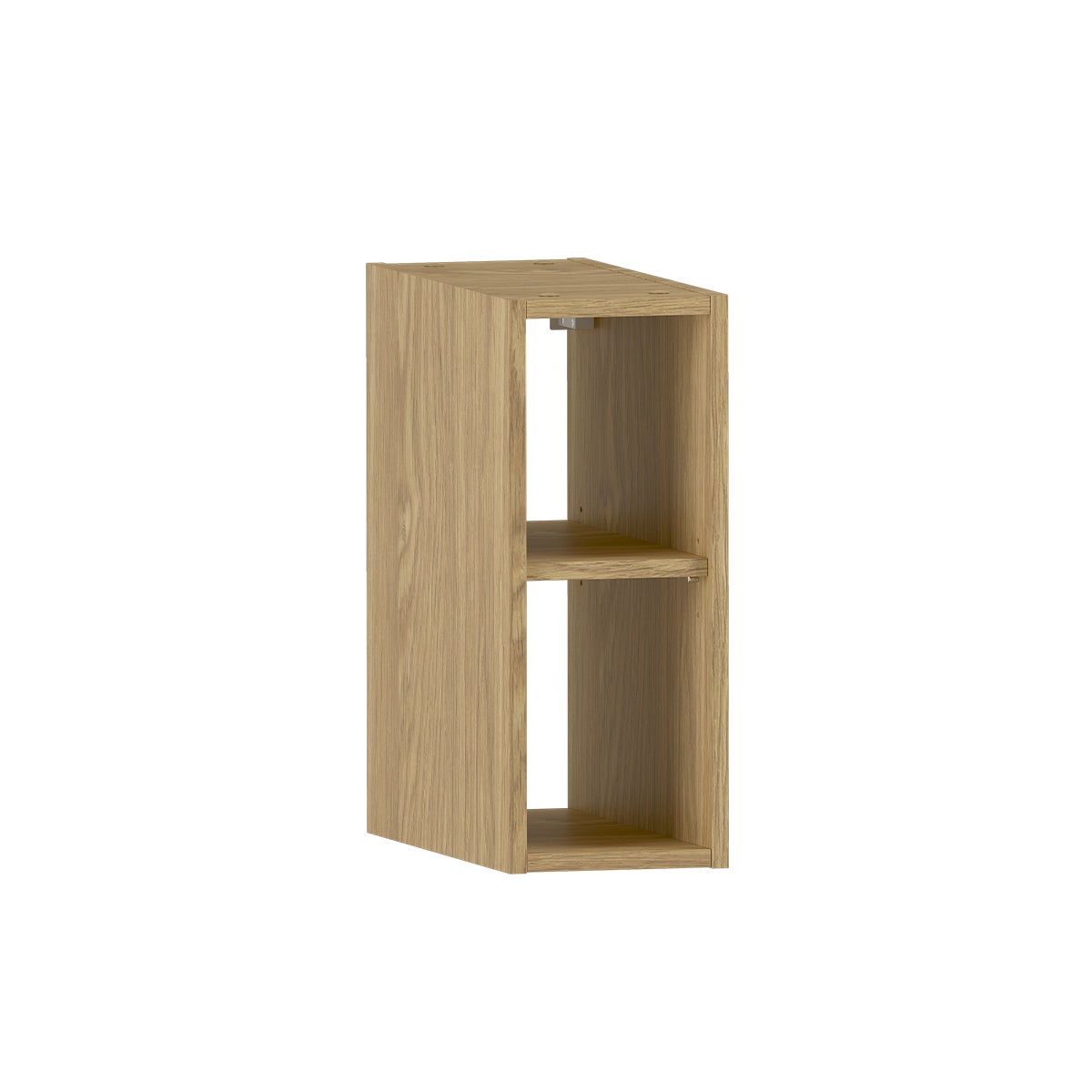 Ensemble meuble double vasque 140cm 2 niches et colonne Astrid Cachemire et bois - 6