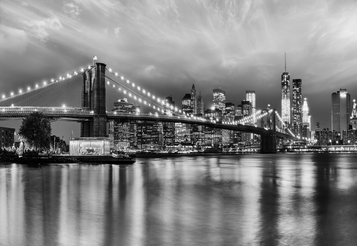 Fotomural brooklyn blanco y negro - 368 x 254 cm - komar
