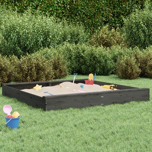 Sabbiera COSTWAY Per Bambini – 123,5x123,5x31,5 Cm, Con 4 Sedili Angolari E Copertura In Oxford, In HDPE Sicuro