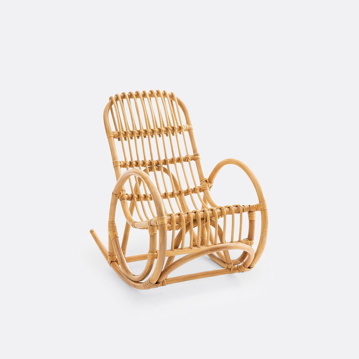 La Vannerie d'Aujourd'hui - Rocking chair esprit vintage en osier buff La Vannerie d'Aujourd'hui - Rocking chair esprit vintage en osier buff