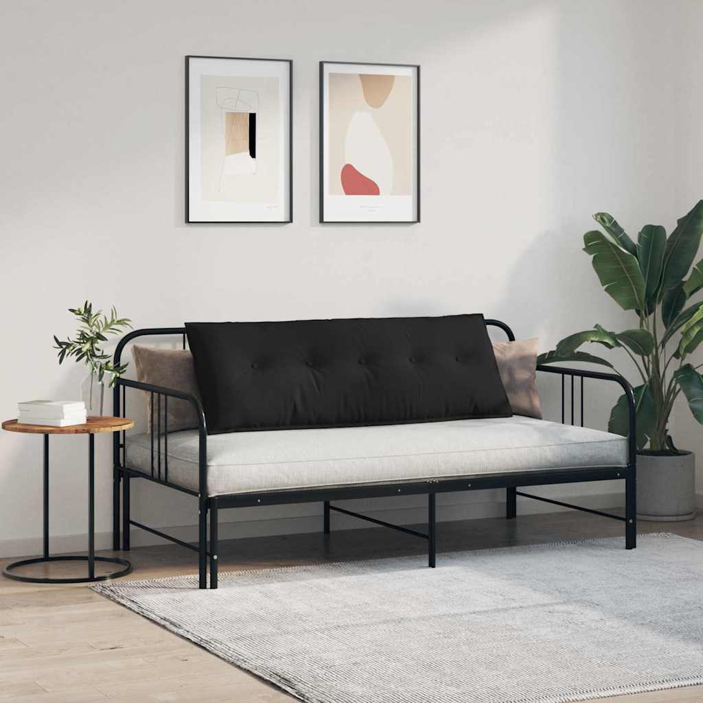 Coussin de Dos Noir 140 x 50 cm Tissu en microfibre vidaXL - 5