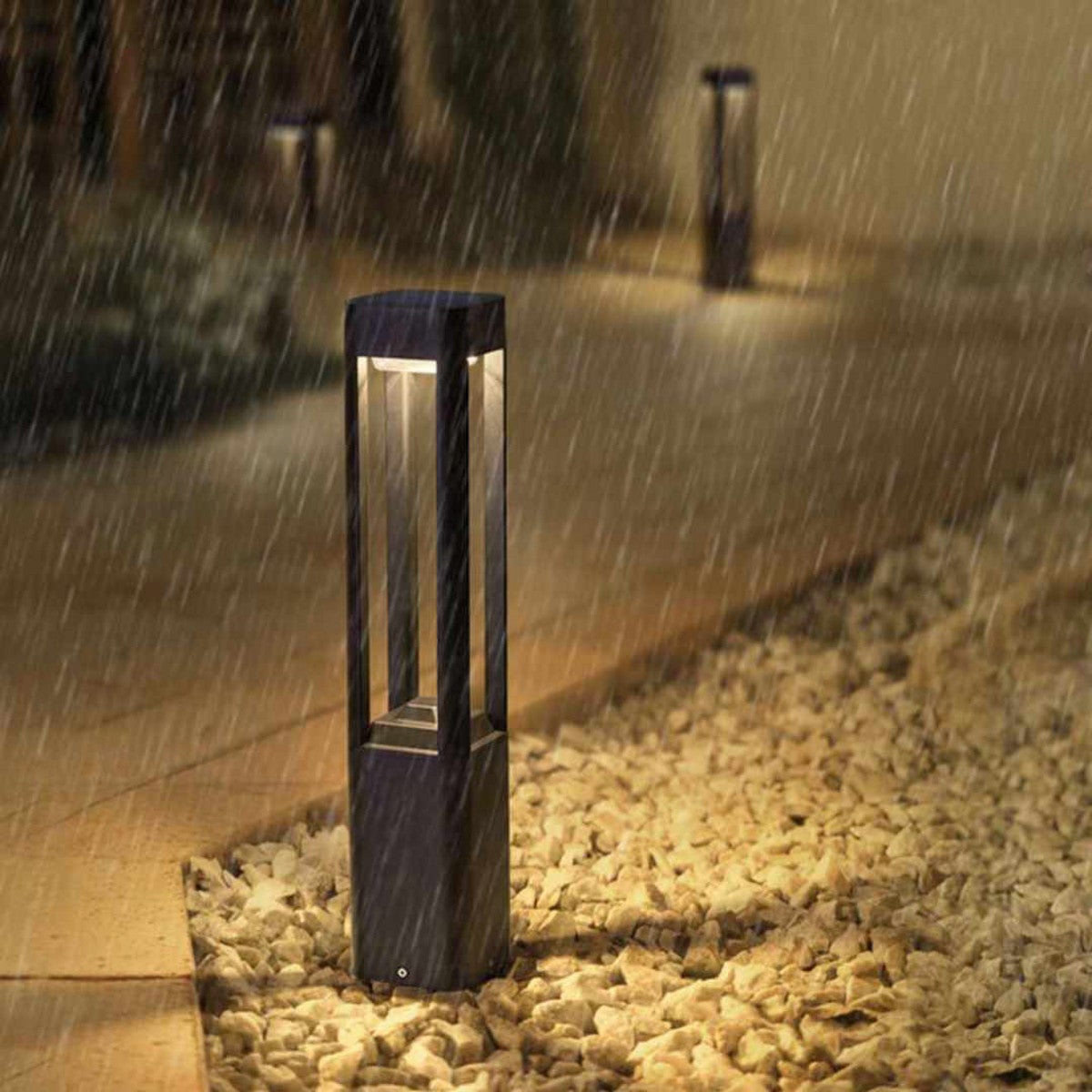 Italux Nutri Paletto da esterno da 60 cm, nero, bianco caldo 3000K, IP54 - 2