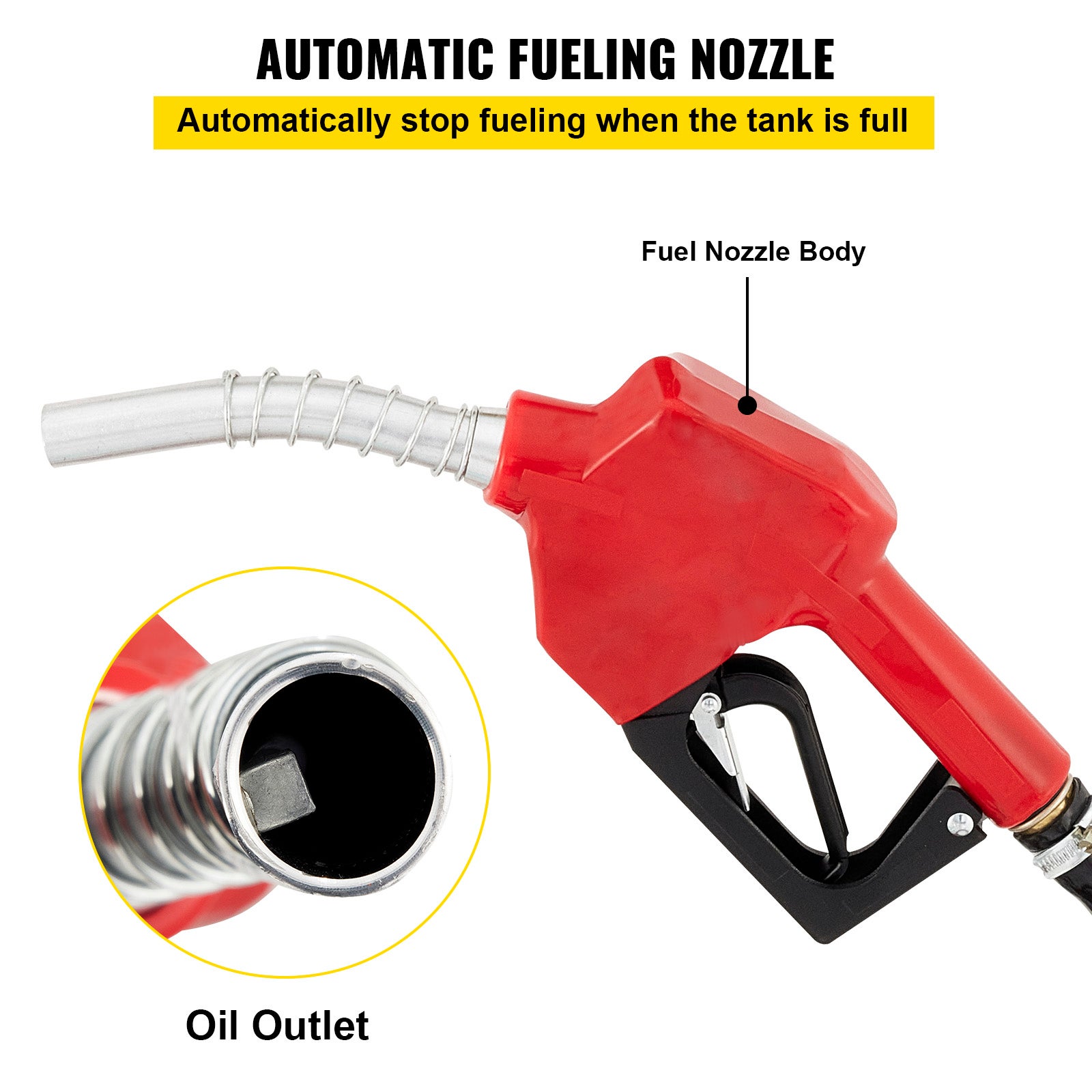 Pompa diesel 40 litri,SucceBuy pompa aspirazione olio autoadescante 300 W,pompa di trasferimento carburante diesel per uso industriale,220 V,nera - 4