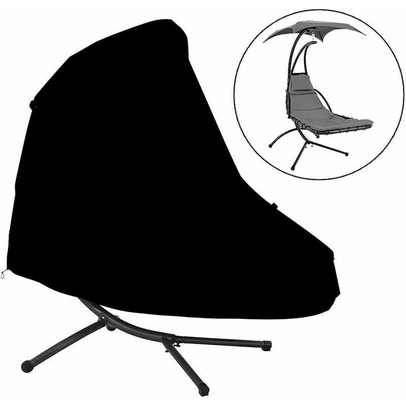 Couverture de chaise suspendue imperméable avec fermeture éclair, housse pour fauteuil de jardin et chaise longue courbe anti-poussière - 3