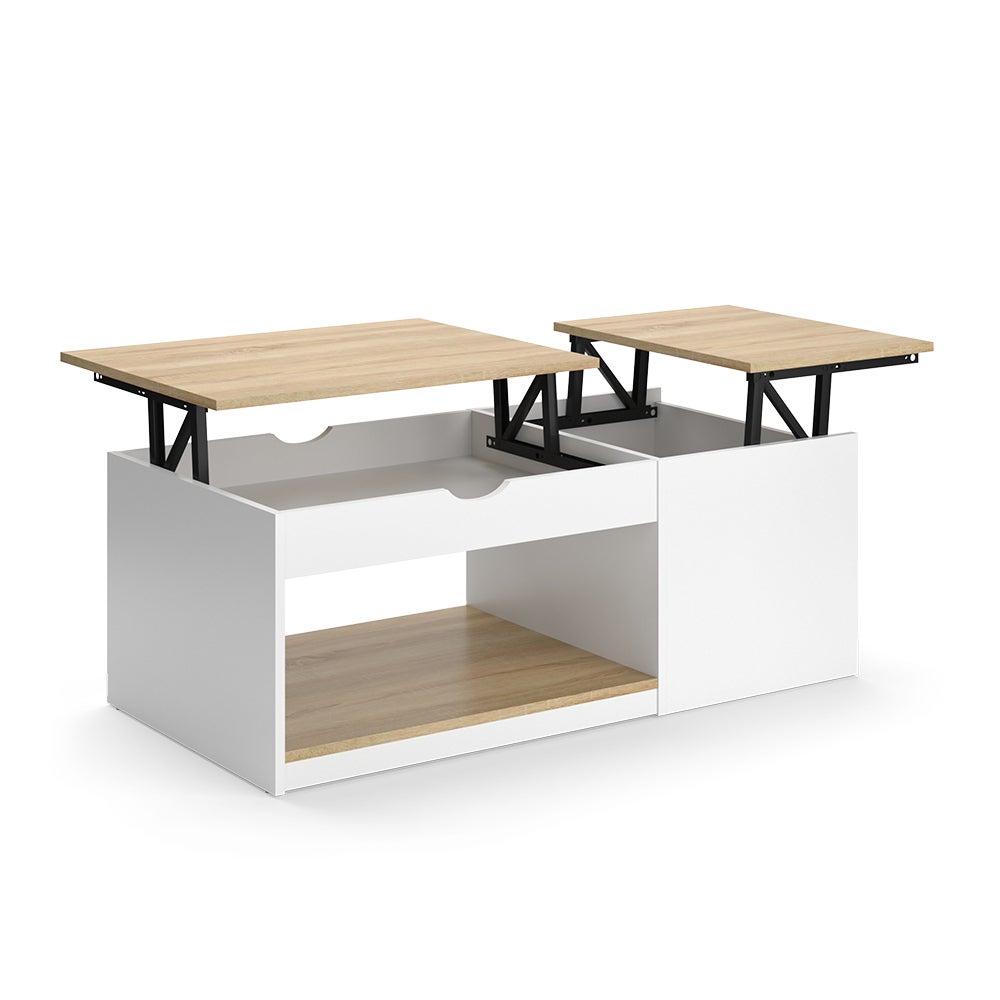 Vicco Mesa de centro Avela, Blanco/Sonoma, 55 x 110 cm | Leroy Merlin