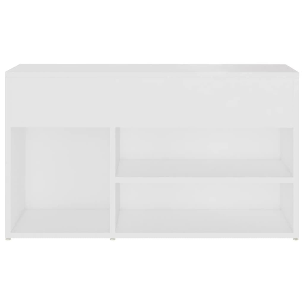 Banc à chaussures en contreplaqué blanc 80x30x45 cm - COMFORTXL - 5