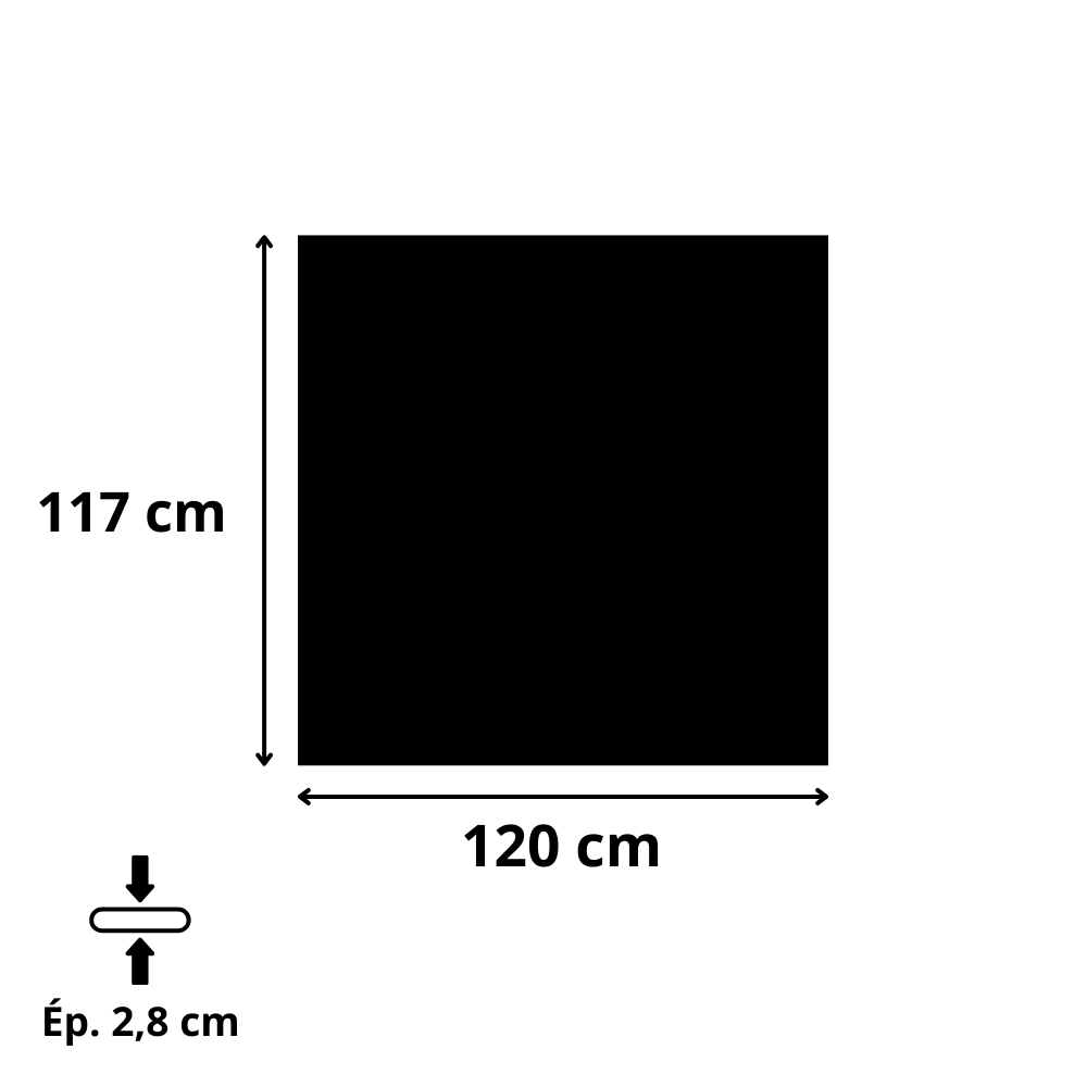 Plaque de protection murale carrée acier isolant Ravlor l.120 x H.117 cm Edilinox - 3