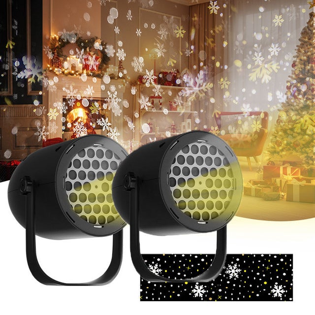 Projecteur Laser Noël Flocon De Neige - 16 Motifs Rotatif - LED étanche