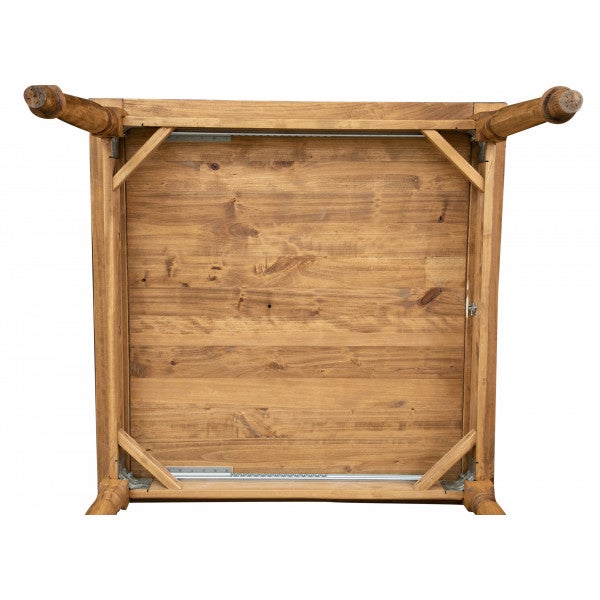 BISCOTTINI Table Extensible en Tilleul Massif - Table de Salle à Manger en Finition Antique - Table pour 4 Personnes pour Salon et Cuisine - 120x80 - 2