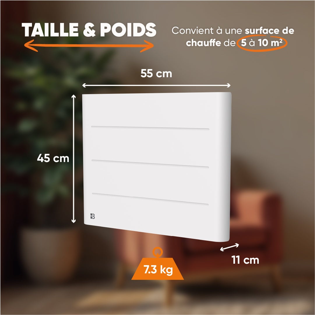 Elektryczny grzejnik Bestherm z suchą ceramiką 1000 W tanin - 6