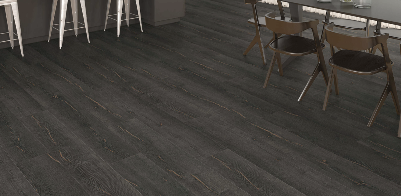 Sol stratifié Master Chêne Metallic noir AQUA 19,3*128,2 cm - Réflex Boutique - 3