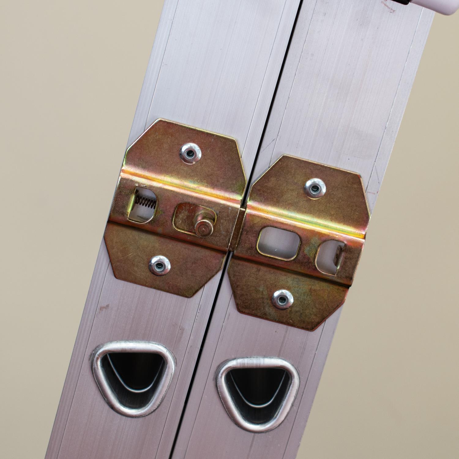 Échelle de grenier coulissante aluminium 2 sections avec main courante, Charge max. 150 kg, EN14975, BPS Depot - 4