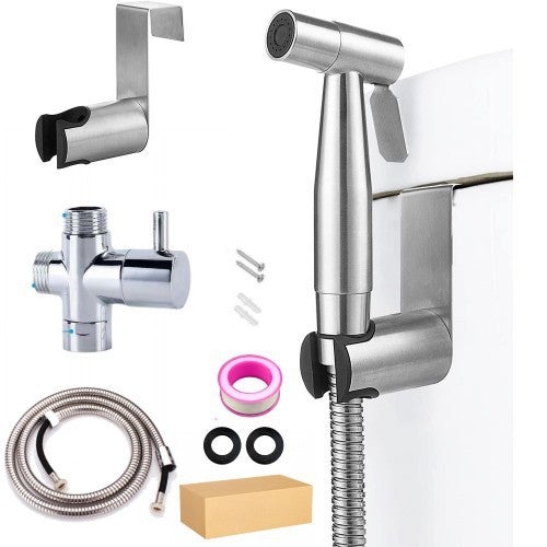 Zestaw Douchette WC, spryskiwacz toaletowy do bidetu, dysza z funkcjami, łatwy w instalacji, spryskiwacz do codziennej higieny osobistej