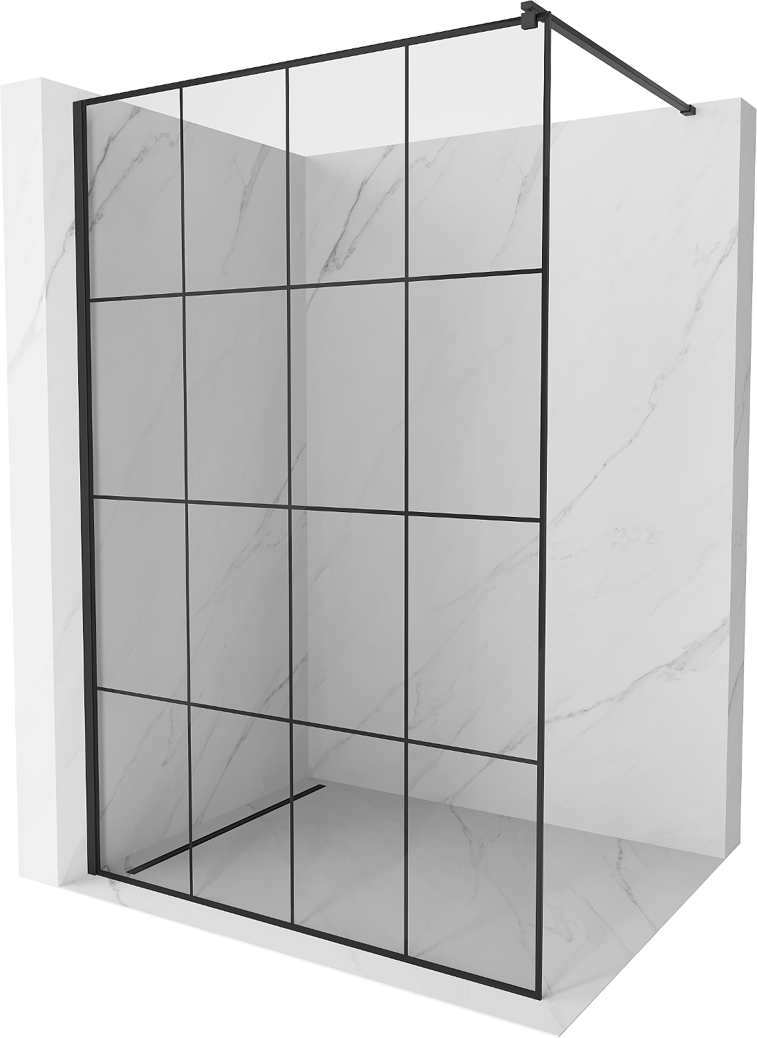 Porte de douche 130 cm inox brossé coulissante FURO GUNMETAL BRUSHED
