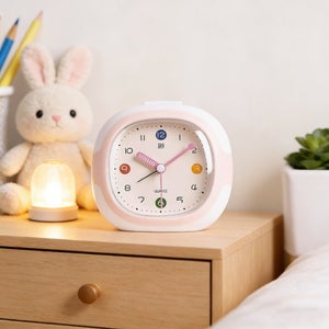 Orologio da tavolo analogico, 10,5 cm, piccolo orologio da scrivania con lampada da notte, sveglia retrò, orologio da tavolo, sveglia forte, orologio da comodino, piccolo e moderno, silenzioso