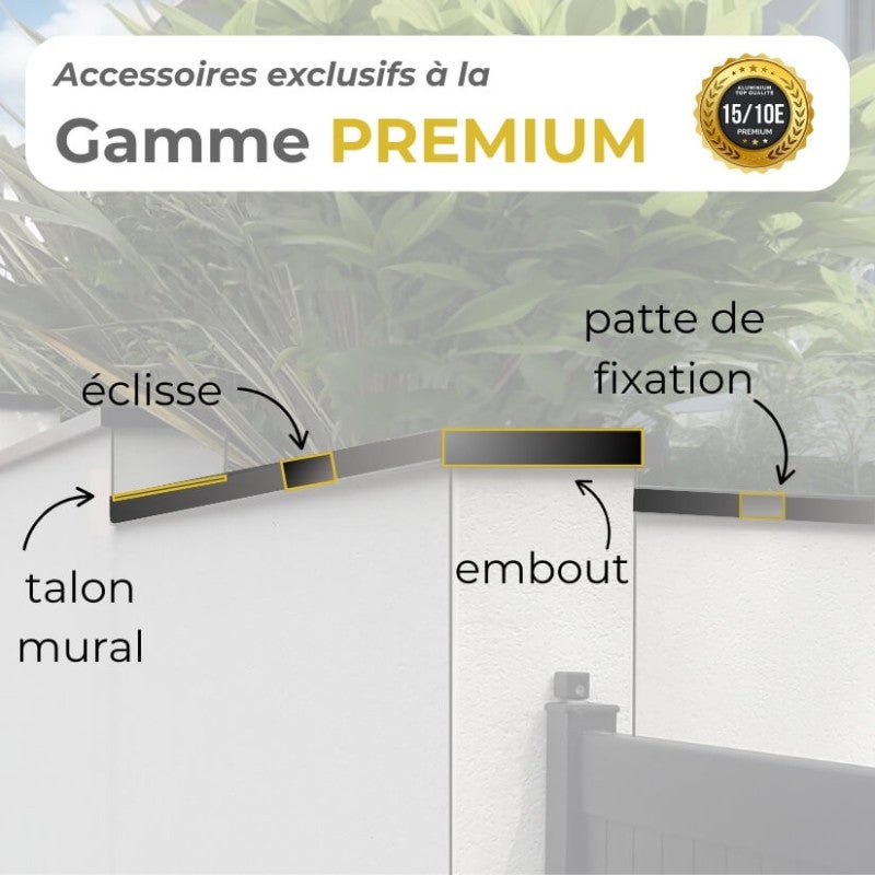 Couvertine aluminium 210 mm RAL 9010 Blanc Pur – 2 m – Épaisseur 1,5 mm PREMIUM – ALUHOME - 6