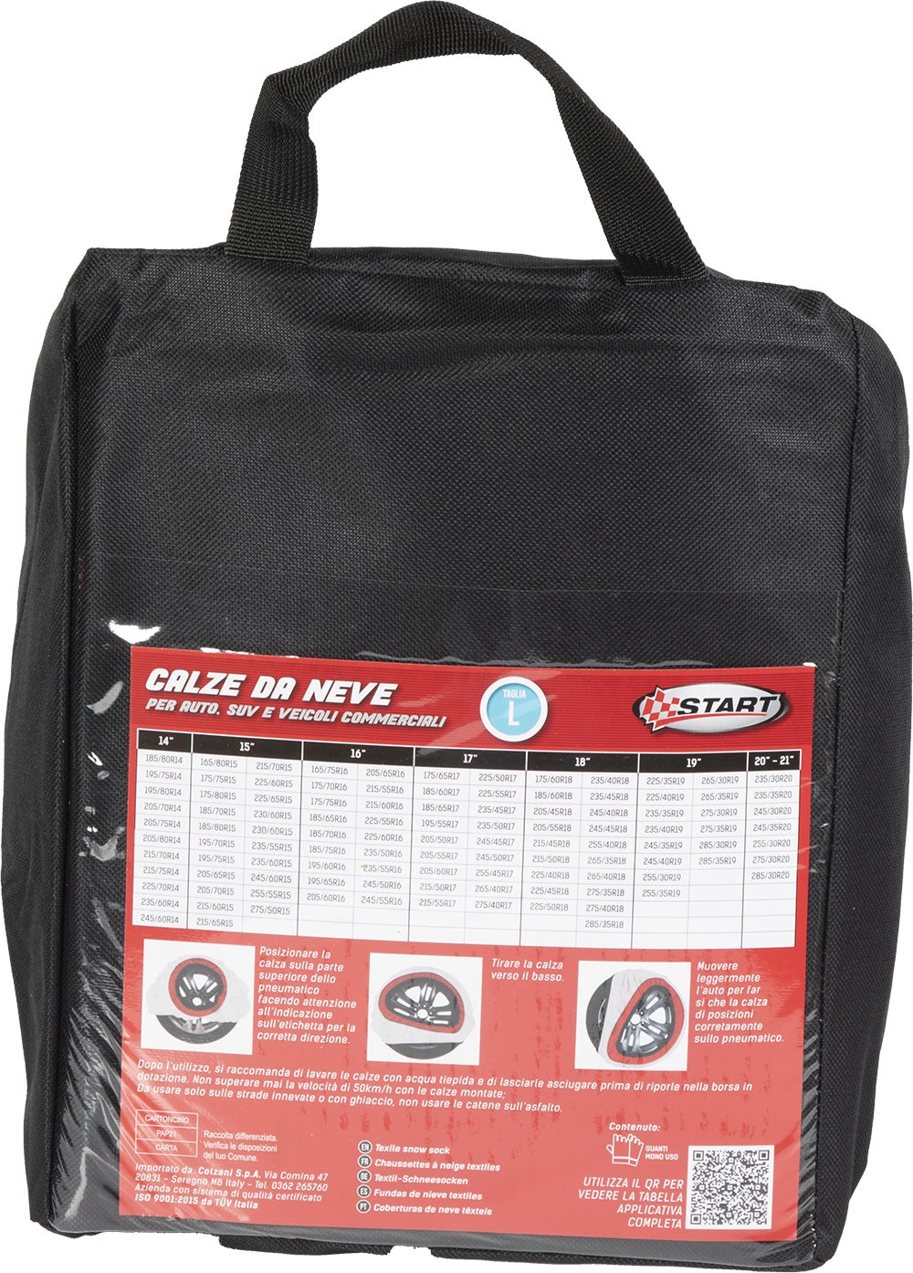 Calze da neve Taglia L adatte per auto SUV e veicoli commerciali non danneggiano i cerchi e facili da montare - 3