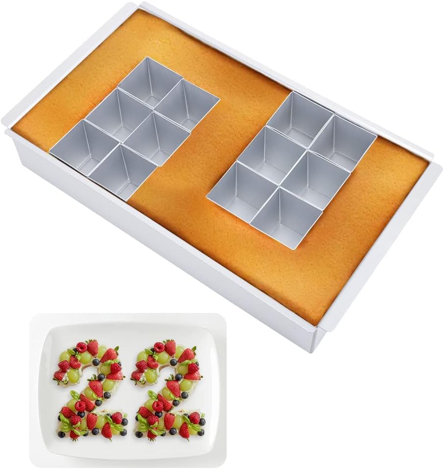 szt. Regulowana foremka do ciasta z cyframi, forma do ciasta z cyframi DIY, forma do ciasta z powłoką nieprzywierającą na wesele, urodziny, chrzciny