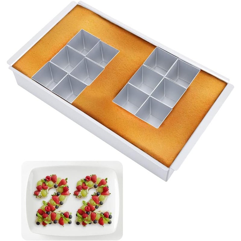 szt. Regulowana foremka do ciasta z cyframi, forma do ciasta z cyframi DIY, forma do ciasta z powłoką nieprzywierającą na wesele, urodziny, chrzciny