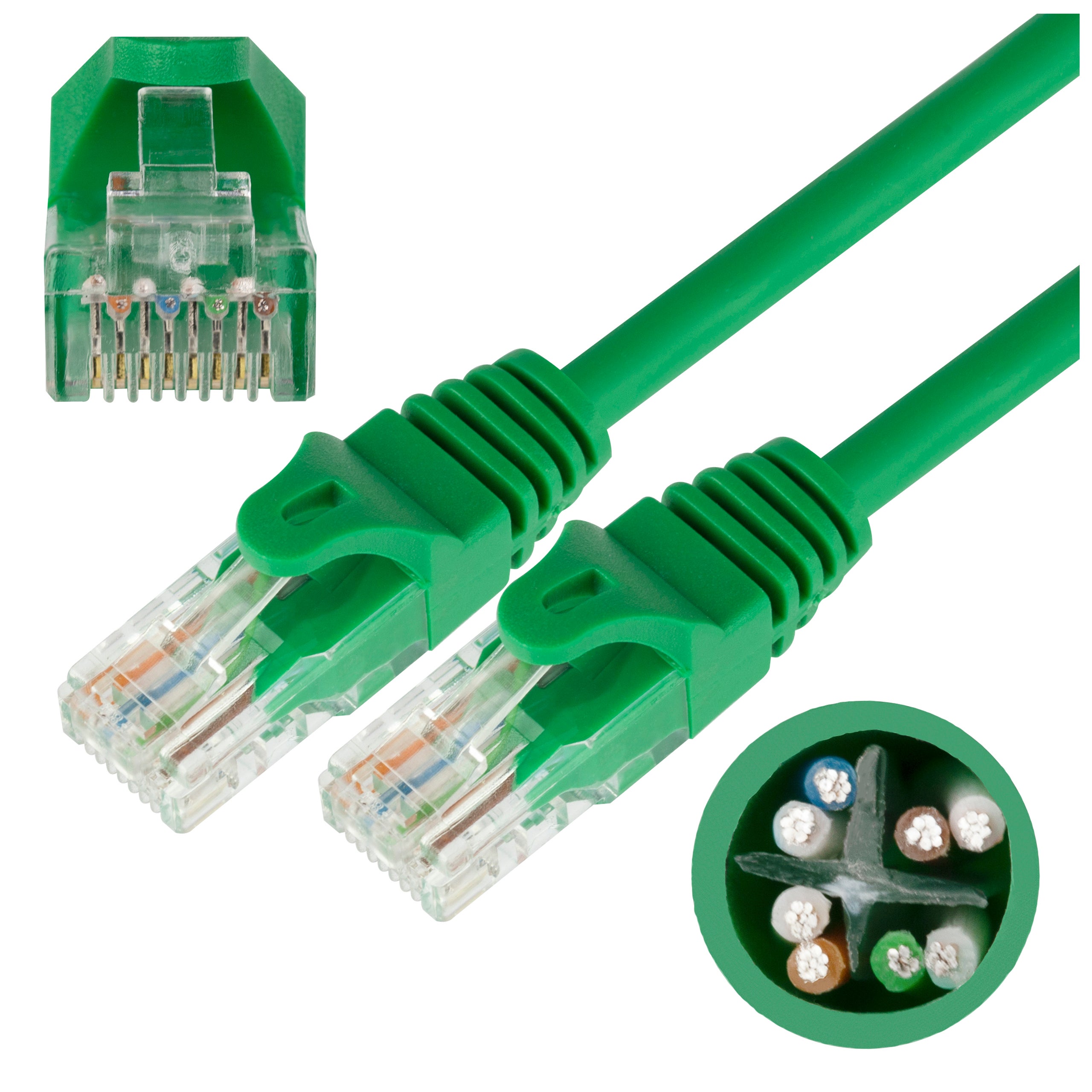 NEKU Kabel Patchcord UTP RJ45 kat.6 zielony 5m
