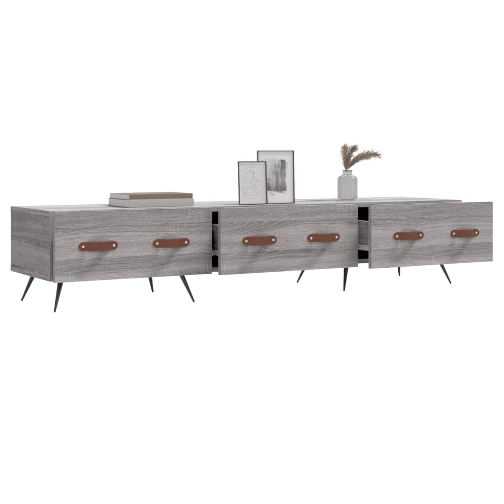 Meuble TV sonoma gris 150x36x30 bois d'ingénierie - 4