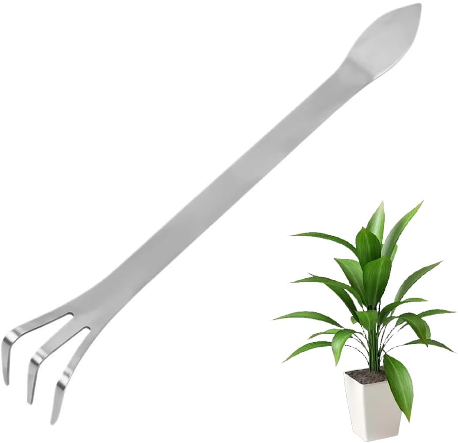 Zestaw do Bonsai z Broną do Pazurów i ze Stali Nierdzewnej z 3 Zębami do Rozplątywania Korzeni Bonsai z Ergonomicznym Uchwytem