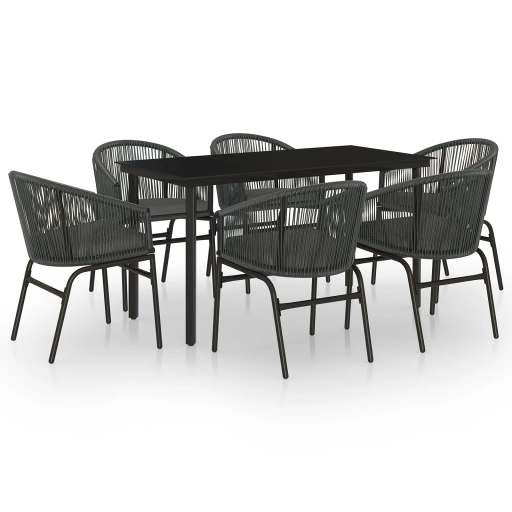 Set Mobili da Pranzo per Giardino 7 pz Antracite vidaXL - 2