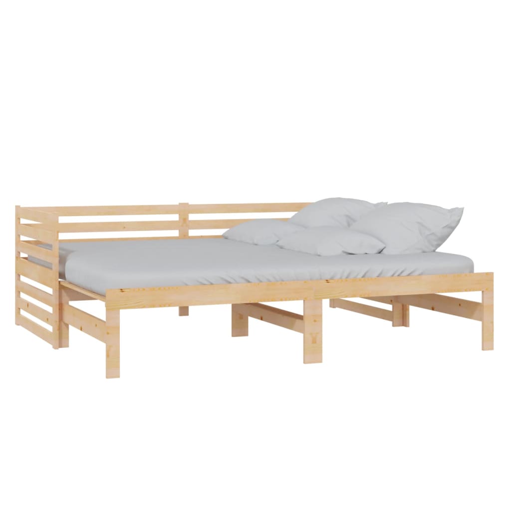 Sofá cama | cama para adultos extraíble madera maciza de pino 2x(90x200) cm cfw842991