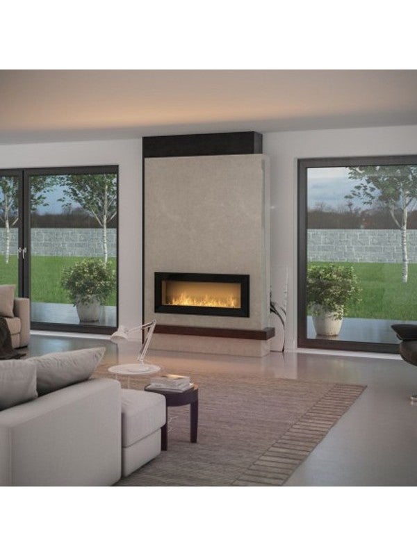 Lareira embutida a bioetanol Frame 1200 SimpleFire com vidro preto - 2