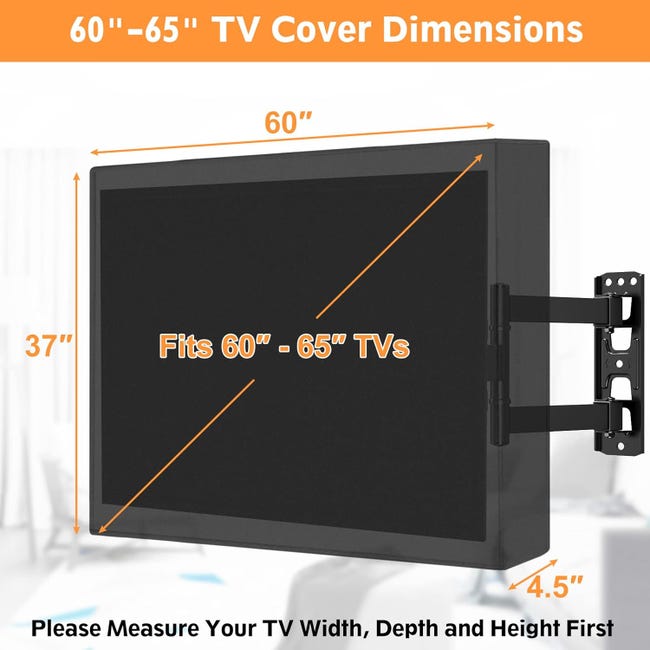 infactory TV Schutzhülle: Copertura per TV da esterno, per dispositivi da 55 a 58, resistente alle intemperie, nera (copertura televisore per esterni infactory TV Schutzhülle: Copertura per TV da esterno, per dispositivi da 55 a 58, resistente alle intemperie, nera (copertura televisore per esterni